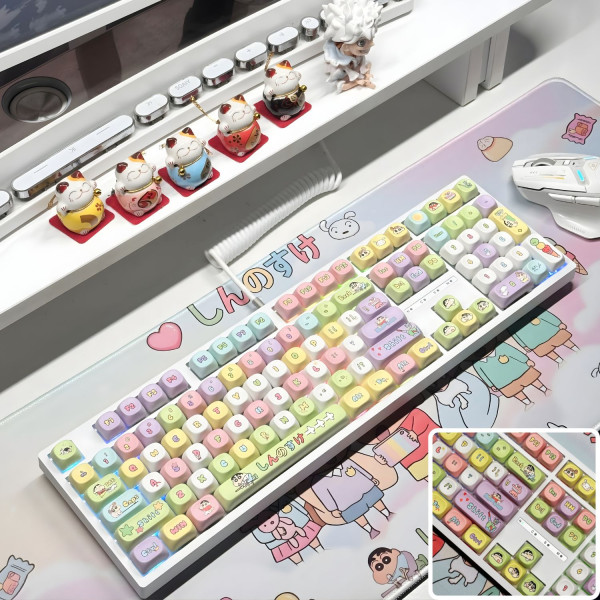 BÀN PHÍM CƠ LEAVEN K108 RAINBOW SHIN POM GREEN SWITCH