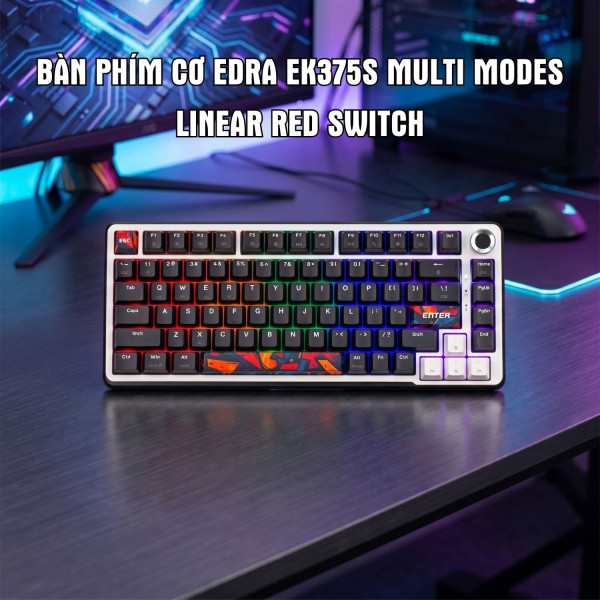 BÀN PHÍM CƠ EDRA EK375S MULTI MODES LINEAR RED SWITCH