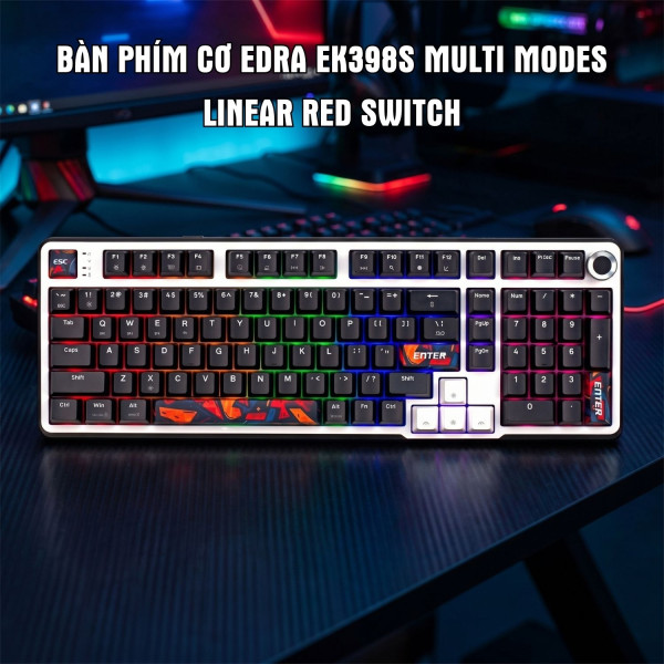 BÀN PHÍM CƠ EDRA EK398S MULTI MODES LINEAR RED SWITCH