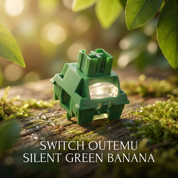 SWITCH OUTEMU SILENT GREEN BANANA (TACTILE/5 PIN/POM/PRE LUBED)