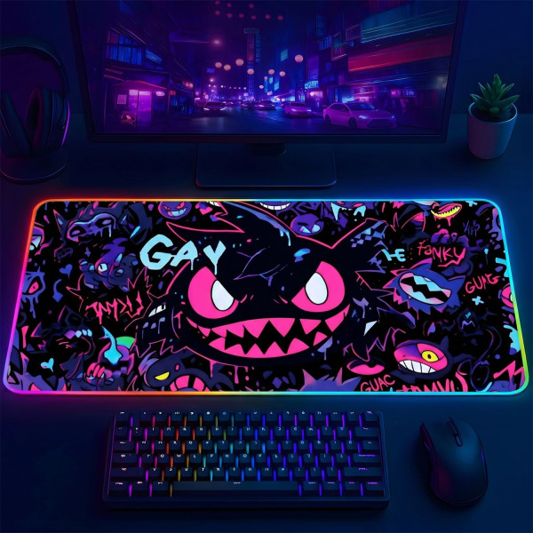 LÓT CHUỘT LED RGB 80×30 GENGAR 10 
