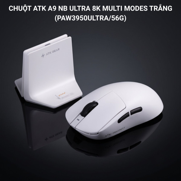 CHUỘT ATK A9 NB ULTRA 8K MULTI MODES TRẮNG (PAW3950ULTRA/56G)