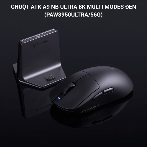 CHUỘT ATK A9 NB ULTRA 8K MULTI MODES ĐEN (PAW3950ULTRA/56G)