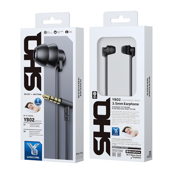 TAI NGHE IN-EAR WEKOME YB02 3.5MM ĐEN