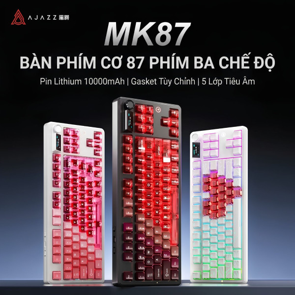 BÀN PHÍM CƠ AJAZZ MK87 MULTI MODES TFT SCREEN DIY