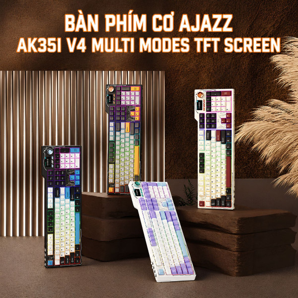 BÀN PHÍM CƠ AJAZZ AK35I V4 MULTI MODES TFT SCREEN