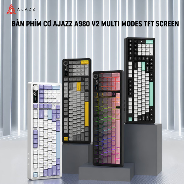BÀN PHÍM CƠ AJAZZ A980 V2 MULTI MODES TFT SCREEN