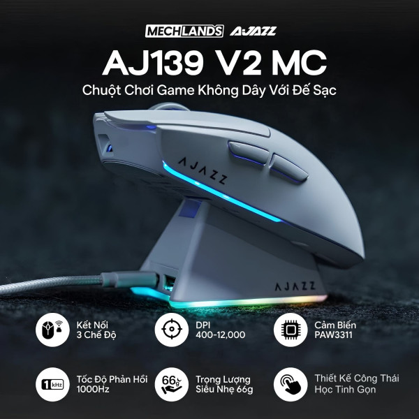 CHUỘT AJAZZ AJ139 V2 MC MULTI MODES (PAW3311/66G)