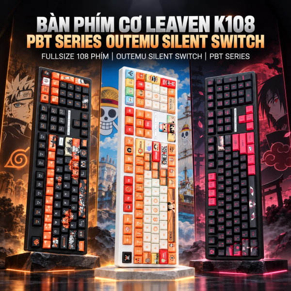 BÀN PHÍM CƠ LEAVEN K108 PBT SERIES OUTEMU SILENT SWITCH