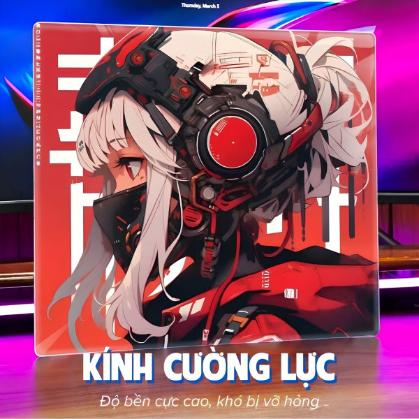 LÓT CHUỘT KÍNH CƯỜNG LỰC WARRIOR AI SIZE 35X30 DÀY 3MM
