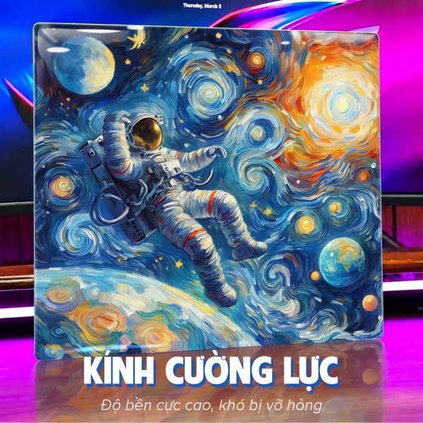 LÓT CHUỘT KÍNH CƯỜNG LỰC ASTRONAUT SIZE 45X40 DÀY 3MM