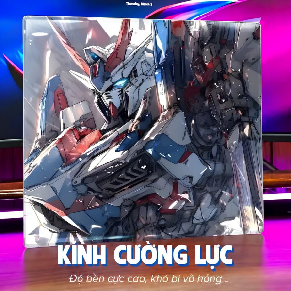 LÓT CHUỘT KÍNH CƯỜNG LỰC GUNDAM SIZE 45X40 DÀY 3MM
