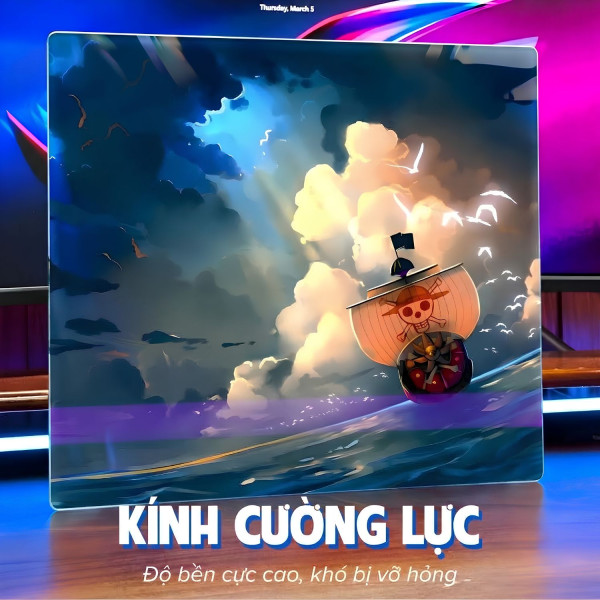 LÓT CHUỘT KÍNH CƯỜNG LỰC ONE PIECE SIZE 45X40 DÀY 3MM