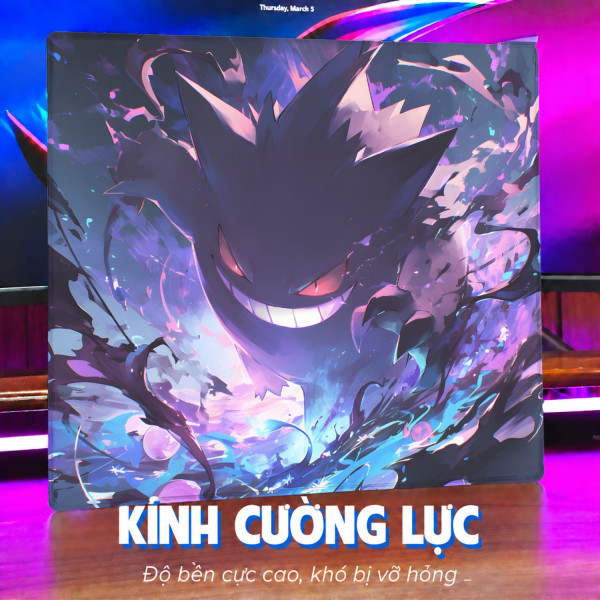 LÓT CHUỘT KÍNH CƯỜNG LỰC POKEMON SIZE 35X30 DÀY 3MM