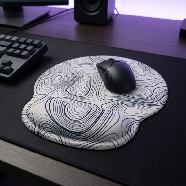 LÓT CHUỘT 3D SILICON KÊ CỔ TAY WHITE CONTOUR