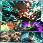 LÓT CHUỘT RORONOA ZORO ONE PIECE CỠ LỚN SIZE 90X40 DÀY 3MM