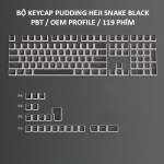 BỘ KEYCAP PUDDING HEJI SNAKE BLACK (PBT/OEM PROFILE/119 PHÍM)