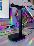 GIÁ TREO TAI NGHE RGBD9 LED RGB KIÊM USB HUB