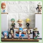 BỘ 10 MÔ HÌNH ONE PIECE BĂNG MŨ RƠM 9CM