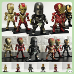 BỘ 6 MÔ HÌNH IRON MAN CHIBI 9CM