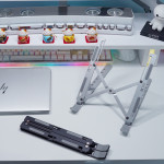 GIÁ ĐỠ LAPTOP NHÔM ALUMINUM LS886 GẤP GỌN ĐEN