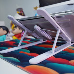 GIÁ ĐỠ LAPTOP NHỰA ABS LS186 GẤP GỌN TRẮNG