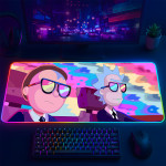 LÓT CHUỘT LED RGB 80×30 RICK AND MORTY