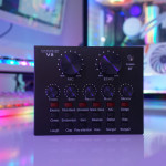 BỘ MICROPHONE THU ÂM E300 KÈM SOUND CARD V8