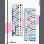 BÀN PHÍM CƠ OCG GK87 MILK COVER EDITION TRIPLE MODE BLUE SWITCH
