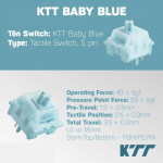 HỘP 45 SWITCH KTT BABY BLUE (TACTILE/5 PIN)