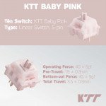 HỘP 45 SWITCH KTT BABY PINK (LINEAR/5 PIN)