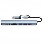 BỘ CHIA USB HUB 3.0 NHÔM 8 IN 1 MÃ 84211