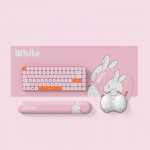 KÊ TAY BÀN PHÍM SILICON WHITE BUNNY SIZE 104 PHÍM