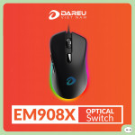 CHUỘT GAMING DAREU EM908X RGB OPTICAL ĐEN