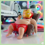 MÔ HÌNH IRON MAN BÉO SOFA CHIBI 12CM