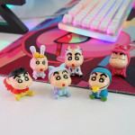 BỘ 6 MÔ HÌNH SHIN CẬU BÉ BÚT CHÌ CHIBI NGỒI 5CM