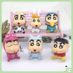 BỘ 6 MÔ HÌNH SHIN CẬU BÉ BÚT CHÌ CHIBI NGỒI 5CM