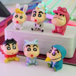 BỘ 6 MÔ HÌNH SHIN CẬU BÉ BÚT CHÌ CHIBI NGỒI 5CM