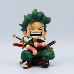 BỘ 3 MÔ HÌNH LUFFY - ZORO - SANJI AI CHIBI NGỒI 13CM