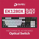 BÀN PHÍM CƠ DAREU EK1280X BLACK GREY OPTICAL BLUE SWITCH