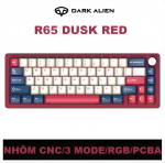 BÀN PHÍM CƠ DARK ALIEN R65 CNC MULTI MODES DUSK RED PHIMON V3 SWITCH