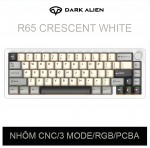 BÀN PHÍM CƠ DARK ALIEN R65 CNC MULTI MODES CRESCENT WHITE PHIMON V3 SWITCH