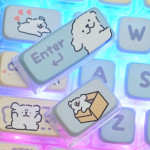 BỘ KEYCAP PUDDING SIDE TRANSPARENT LINE PUPPY (PBT/OEM PROFILE/122 PHÍM)