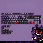 BỘ KEYCAP PUDDING SIDE TRANSPARENT GENGAR (PBT/OEM PROFILE/122 PHÍM)