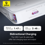 PIN DỰ PHÒNG BASEUS AIRPOW LITE POWER BANK 10000MAH 22.5W DUAL CABLE TRẮNG