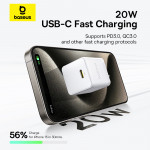 CỦ SẠC NHANH BASEUS PALM FAST CHARGER 1C 20W TRẮNG