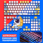 BỘ KEYCAP PUDDING SIDE TRANSPARENT BLUE ASTRONUAT (PBT/ASA PROFILE/125 PHÍM)