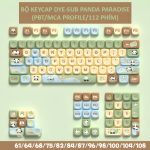 BỘ KEYCAP DYE-SUB PANDA PARADISE (PBT/MCA PROFILE/112 PHÍM)