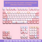 BỘ KEYCAP DYE-SUB SWEET MARSHMALLOW (PBT/MCA PROFILE/112 PHÍM)