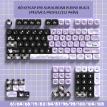 BỘ KEYCAP DYE-SUB KUROMI PURPLE BLACK (PBT/MCA PROFILE/112 PHÍM)